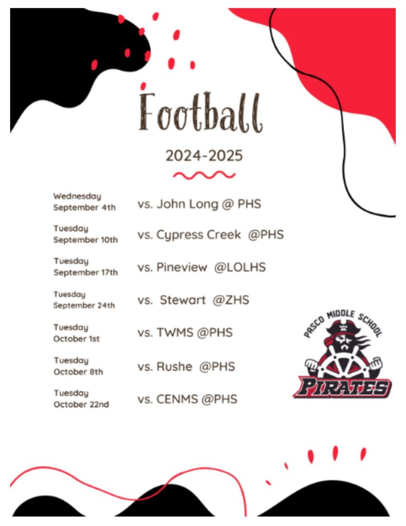 PMS Football Schedule